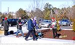 January 10, 2015.
It was a wonderful day to raise the first flag at the Ocean Pines Yacht Club! This flag has flown 3 times, the first time at the American Cemetery at Normandy in Sept 6, 2004. It wa