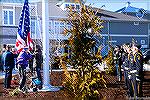 January 10, 2015.
It was a wonderful day to raise the first flag at the Ocean Pines Yacht Club! This flag has flown 3 times, the first time at the American Cemetery at Normandy in Sept 6, 2004. It wa