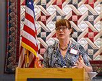 Kelly Brinkley, Volunteer Services Manager for Worcester County, speaks to the crowd at Commissioner Chip Bertino's first Town Hall Meeting. Kelly was Bertino's first invited county employee.
Anyone 