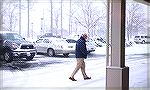 Jack Barnes heads into Denovos for breakfast on a cold and snowy February 26, 2015.