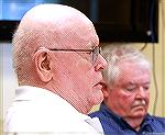 Pat Renaud in foreground, and his former mentor/partner Dave Stevens in background. Photo at OPA 2015 Organization meeting just before Pat moved to Dav'e seat as new OPA president.