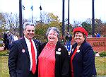 Veterans Day 2015. Left to right - Chip Bertino, Sherri Lassahn, and Marie Gilmore pose for photo after the veterans day ceremony. Gilmore is president of the Worcester county Veterans Memorial at Oce