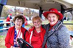 Veterans Day 2015. Left to right -- Judy Boggs, Louetta McClafflin, and Sharyn O'Hare. O'Hare and Roseann Bridgman (deceased) were the co-founders of the veterans memorial.