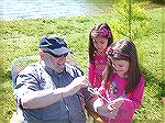 Angler Buddy Seigel instructs Stacy and Melanie on the finer points of knot tying.
The Ocean Pines Anglers Club hosted the annual Teach A Kid To Fish event on Saturday at the South Gate Pond. . Beaut