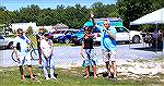 Some of the trophy presenters and organizers of the Ocean Pines Chamber of Commerce car show held on 8/28/2016.
Foreground (left to right) -- OPA Board member Brett Hill, Maryland Delegate Marry Beth