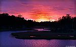 Sunset over Manklin Creek in Ocean Pines on evening of November 20, 2016.