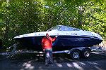 2011 Yamaha Jet boat with with twin jet drives.
