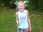 Savannah Ohrel winner of drawing for the Mike Vitak custom rod at Ocean Pines Anglers Club 2017 Art Hansen Youth Fishing Contest.