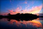 Sunset on Manklin Creek from our dock. Evening of 7/24/2017. It doesn't get any better than this.