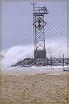 Waves  crashing on the jetty