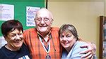 Joe Schneider and his coaches Edith Vogel and Maria Love 