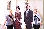 Jean Reynolds (left) and Jeanette Reynolds (right) pose with stars of Downton Abbey at Saint Augustine, Florida.