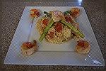 Shrimp and asparagus risotto