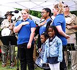 Memorial Day Ceremony, Ocean Pines, Maryland 2018. Pledge of Allegiance led by Junior Members of the American Legion Auxillary.