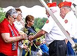 Memorial Day 2018 at the Worcester County Veterans Memorial at Ocean Pines. Gold Star Mothers presented with flowers.