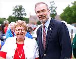 Memorial Day 2018 at the Worcester County Veterans Memorial at Ocean Pines. Marie Gilmore and Andy Harris.