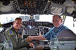 Lt. Col Jack Barnes III, Squadron Commander of 147th Air Refueling Wing and his Dad Jack Barnes in cockpit of KC-135 Refueling Tanker. This was on Jack IIIs 26 year retirement form the Pittsburgh Air 