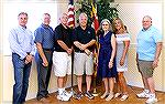 Ocean Pines Association Board of Directors 2018-2019.
Left to right:
Slobodan Trendic; Steve Tuttle (Vice-President); Ted Moroney; Doug Parks (President); Colette Horn (Secretary); Esther Diller; Fr