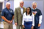 Bertino/Bunting Town Hall Participants -- September 29, 2018 at the Ocean Pines Library.
Left to Right: County Commissioner Jim Bunting; Worcester County School Superintendent Lou Taylor; Shea Wise, 