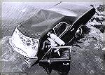 Diver helping retrieves Kennedy's car at Chappaquiddick. Massachusetts Senator Ted Kennedy his drove car off bridge on Chappaquiddick Island in the summer of 1969 - a scandal that rocked America.  Acc