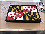 MD Shadow Box Flag made of recyled pallet wood
