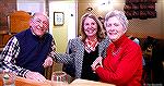 Joe Pantone, Mary Beth Carozza, and Jeanette Reynolds at appreciation party for volunteers helping the Worcester County Veterans Memorial at Ocean Pines hosted by Denovo's Trattoria.