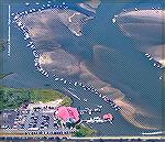 At low tides, boaters take advantage of this sandy island near Hoopers Crab House