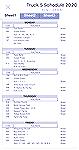 Schedule for 2020