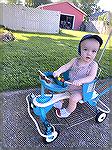 My Grandson Sebastian Lloyd taking a walk in his 1930&rsquo;s stroller!