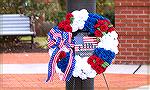 A wreath on display at the Ocean Pines Veterans Memorial on Veterans Day 11/11/2020.