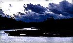 Storm clouds over Manklin Creek looking up Jakes Gut in Ocean Pines, Maryland.