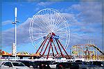 Ferris wheel in Ocean City, Maryland decked out in winter garb.