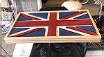 Union Jack I made for a christmas gift from recycled pallet for my son-in-law (who is from England).