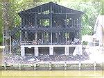 Remains of house on Ocean Parkway after late evening fire.