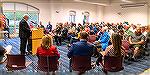 County Commissioner Chip Bertino holds Town Hall meeting on 9/23/2021. Here Bertino addresses the crowd.