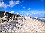 Beach erosion near Indian River Bridge after October 2021 storm.