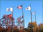Flags at Veterans Memorial