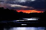 Sunset looking up Jakes Gut across Manklin Creek in Ocean Pines, MD on evening of January 23, 2022. 