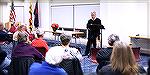 Chip Bertino discusses his new book at a book-signing ceremony at the Ocean Pines library in December 2022.