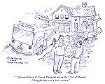 Jim Adcock cartoon last week in the Bayside Gazette. List of Shame. OPA DR violations.