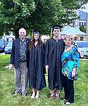 Jack and Andrea Barnes with their Grandchildren Grace and Daniel at Grove City College where Grace received her Computer Science Degree, Summa Cum Laude with highest honors and Daniel who was in the f