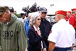 Ocean Pines. Memorial Day 2023.
OPA Director Colette Horn and her husband speak with keynote speaker Alfred C. Soto, Major, United States Marine Corps, retired.