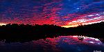 Sunset on Manklin Creek in Ocean Pines on 11/4/2023 as seen from our living room.