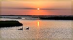 Sunset image from our beach table at Saltwater 75 restaurant in Ocean City, Maryland.  6/17/2024.