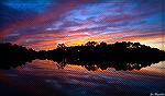 Sunset on Manklin Creek in Ocean Pines, Maryland on the evening of March 10, 2025. View from our living room.