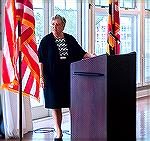 The Worcester County Veterans Memorial at Ocean Pines held a 20th Anniversary Gala at the Ocean Pines Yacht Club on May 30, 2025. Image of Marie Gilmore, long-time president of the Memorial Foundation