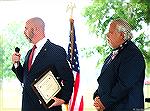 Left to Right: Mike Detmer, a representative of House of Representatives member Andy Harris, and OPA vice-president Rick Farr.
Lest We Forget
George Kerchner retired to Ocean Pines in the early days